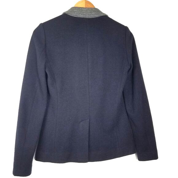 J. Crew | Wool Blend Blazer Grey & Navy Jacket 0 - Picture 2 of 7